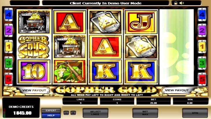 Free Gopher Gold Slot Machine