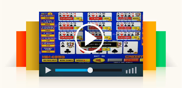 $4950.00 Jackpot on "super Star Poker" Video Poker Game