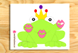 Free Printable Pin the Kiss on Frog Princess Party Game