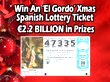 Win Spanish Christmas Lottery El Gordo Free Tickets