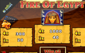 Fire of Egypt Slot Machine