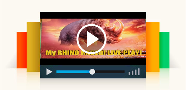 Big Win! Raging Rhino Slot Machine Bonus-live Play