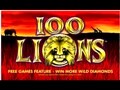 100 Lions Slot Machine Bonus * Retrigger * Big Win!!!