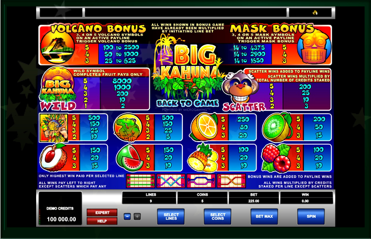 Big Kahuna Slot Game