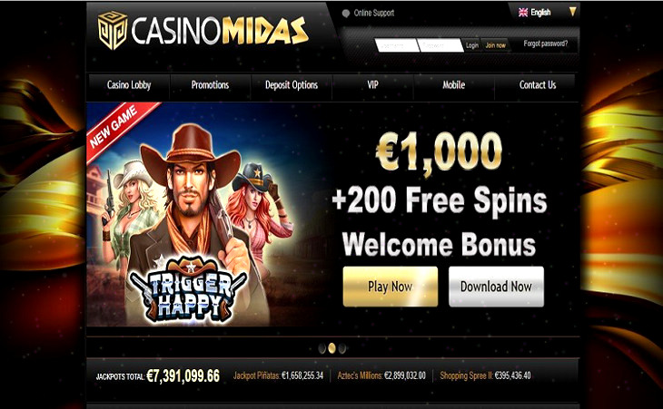 регистрация в Casino MIDAS 50 руб