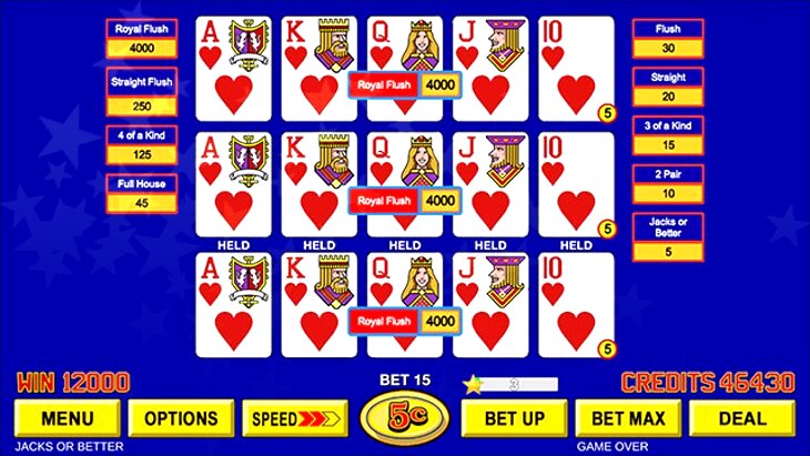 Free video poker jacks or better