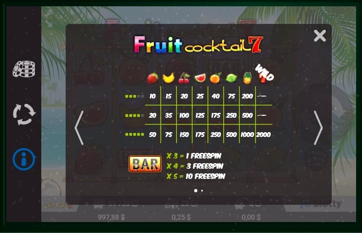 Fruit Cocktail 7 Slot