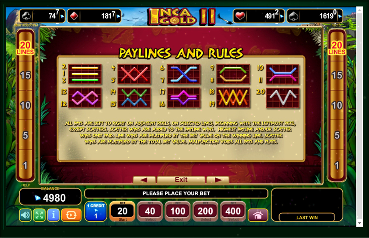 Inca Gold Ii Slot Machine
