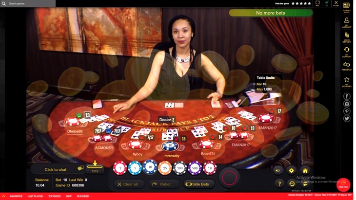 live dealer blackjack usa