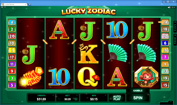 sign of zodiac slot machine