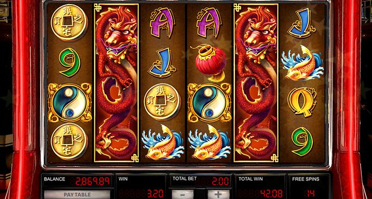 gold dragon red dragon slot machine