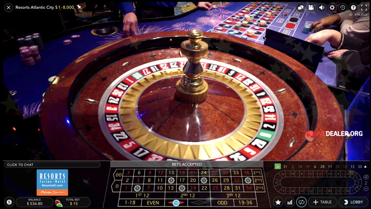 Roulette in Atlantic City