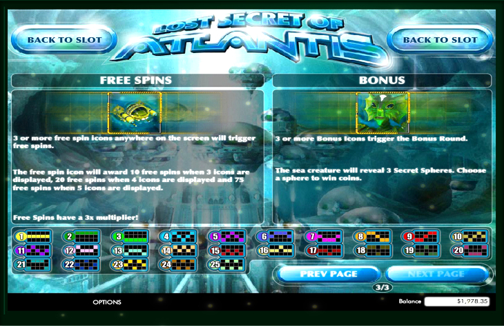 Secrets of Atlantis Slot