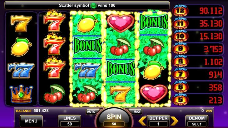 Jackpot Inferno Slot Machine Online