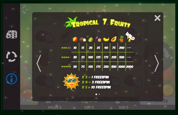 Tropical 7 Fruits Slot