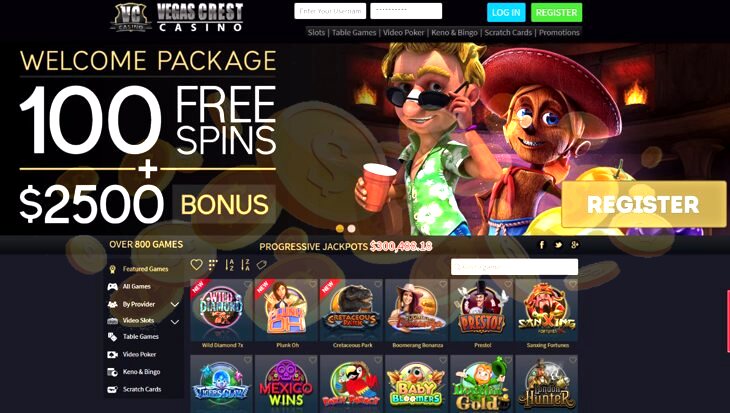 vegas crest casino 20.00 no deposit bonus